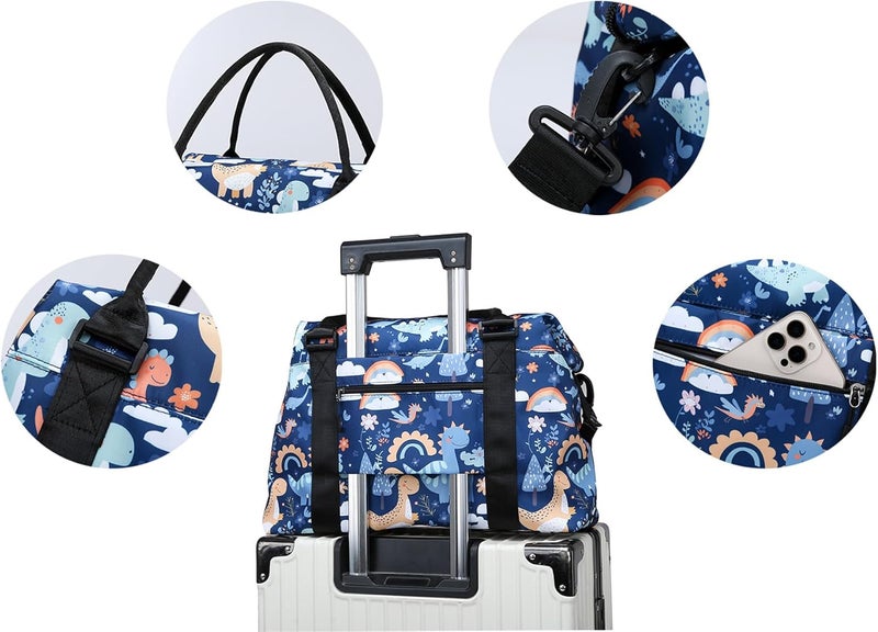 NWLR Travel Duffle Bag Weekender Overnight Bag Gym Tote with Dry and Wet Separated Pocket for Women Girls Shoulder Workout Duffel Bag Water Resistant (B-Unicorn) - Image 4